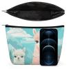 LYHVSFJW Cosmetic Bag Makeup Bags for Women Portable Makeup Bag Lovely Alpaca Makeup Case Travel Toiletry Bag for Travel Accessories view 3