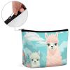 LYHVSFJW Cosmetic Bag Makeup Bags for Women Portable Makeup Bag Lovely Alpaca Makeup Case Travel Toiletry Bag for Travel Accessories view 4