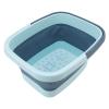 Fdit Foldable Silicone Bathtub, Spa Basin with Handle for Home, Camping, Hiking, Picnic (Blue) view 1