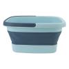 Fdit Foldable Silicone Bathtub, Spa Basin with Handle for Home, Camping, Hiking, Picnic (Blue) view 3