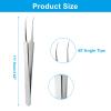 Verkelly 3 Pcs Oblique Blackhead Tweezers, Stainless Steel Pimple Remover Pimple Tweezers Blackhead Remover Kit Pimple Extractor Tool Comedone Extractor view 2