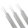 Verkelly 3 Pcs Oblique Blackhead Tweezers, Stainless Steel Pimple Remover Pimple Tweezers Blackhead Remover Kit Pimple Extractor Tool Comedone Extractor view 3