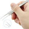 Verkelly 3 Pcs Oblique Blackhead Tweezers, Stainless Steel Pimple Remover Pimple Tweezers Blackhead Remover Kit Pimple Extractor Tool Comedone Extractor view 4