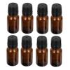 FRCOLOR 24Pcs 10ml Coffee Glass Refillable Essential Oil Roller Bottles view 1