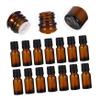 FRCOLOR 24Pcs 10ml Coffee Glass Refillable Essential Oil Roller Bottles view 4