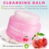 XIAMOFUZHOU Cleansing Balm Makeup Remover - 3.38 Oz Cherry Scented Moisturizing Hydrating Deep Nourishing Travel-friendly Smooth Face Cleanser Makeup Remover Clear Cleansing Balm for All Skin Types view 2
