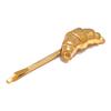 18K PVD Plated Croissant Hairpin  Golden Stainless Steel Hair Accessory for Women view 1
