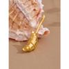 18K PVD Plated Croissant Hairpin  Golden Stainless Steel Hair Accessory for Women view 4