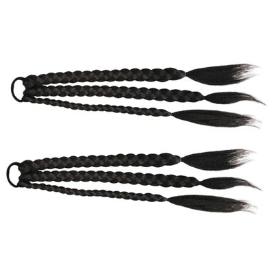2sets Hair Extensions for Women Long Ponytail Extension Braided Ponytail Comfortable and Natural Volume Enhancer 2pcs*2