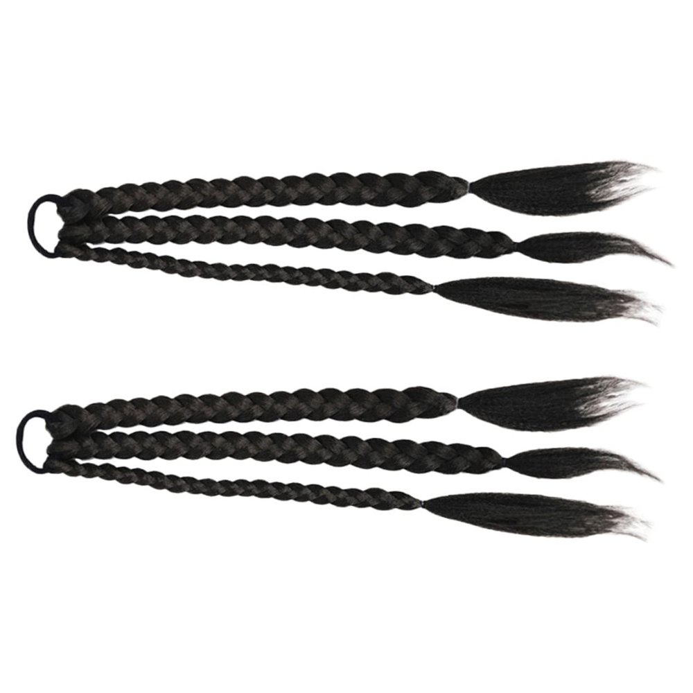 2sets Hair Extensions for Women Long Ponytail Extension Braided Ponytail Comfortable and Natural Volume Enhancer 2pcs*2