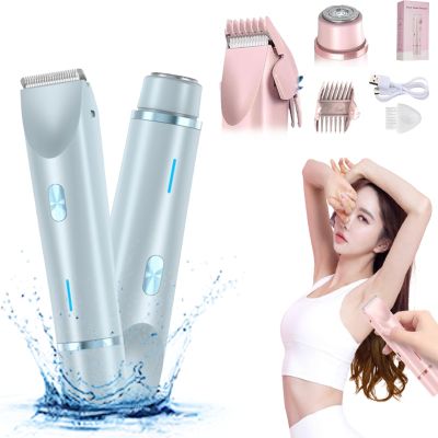 The Trimmie 2.0 by Ezme,Lazzda Shaver,Velvex Razor,The Ultimate 2-in-1 Body Shaver,Ezme Female Electric Shavers,Waterproof Wet & Dry Head Razor Women (B)