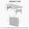 LZLZL Portable Massage Table,2 Folding Lash Bed Esthetician Bed,Lightweight Salon Spa Height Adjustable,Capable of Bearing 250kg(Black,184x71cm) view 2