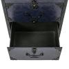 Barber Case Professional Makeup Case Organizer Cosmetic Train Cases, Makeup Train Case Large Cosmetology Rolling Case On Wheels, Hair Stylist Travel Case With Wheels and Hair Dryer Holder (Blue) view 4