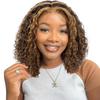 10 Inch P4/27 Highlight Honey Blonde Ombre Deep Wave Short Curly Bob Wig 13x4 HD Lace Front Wigs Human Hair Pre Plucked Frontal Glueless, 180% Density view 1