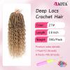 Goddess Locs Crochet Hair Faux Locs with Curly Ends 18 Inch 8 Packs Crochet Hair for Women Pre-Looped Soft Locs Hair With Curly Ends Blonde Color view 2