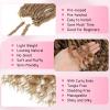 Goddess Locs Crochet Hair Faux Locs with Curly Ends 18 Inch 8 Packs Crochet Hair for Women Pre-Looped Soft Locs Hair With Curly Ends Blonde Color view 3