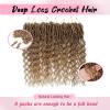 Goddess Locs Crochet Hair Faux Locs with Curly Ends 18 Inch 8 Packs Crochet Hair for Women Pre-Looped Soft Locs Hair With Curly Ends Blonde Color view 4