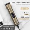8-in-1 Professional Beard Trimmer Kit  Zero Gapped Hair Clippers, T-Blade Trimmer, Electric Razor Shaver, Cordless Grooming Kit for Mens Beard, Nose, Ear, Body, and Mustache Trimming (Copper) view 4
