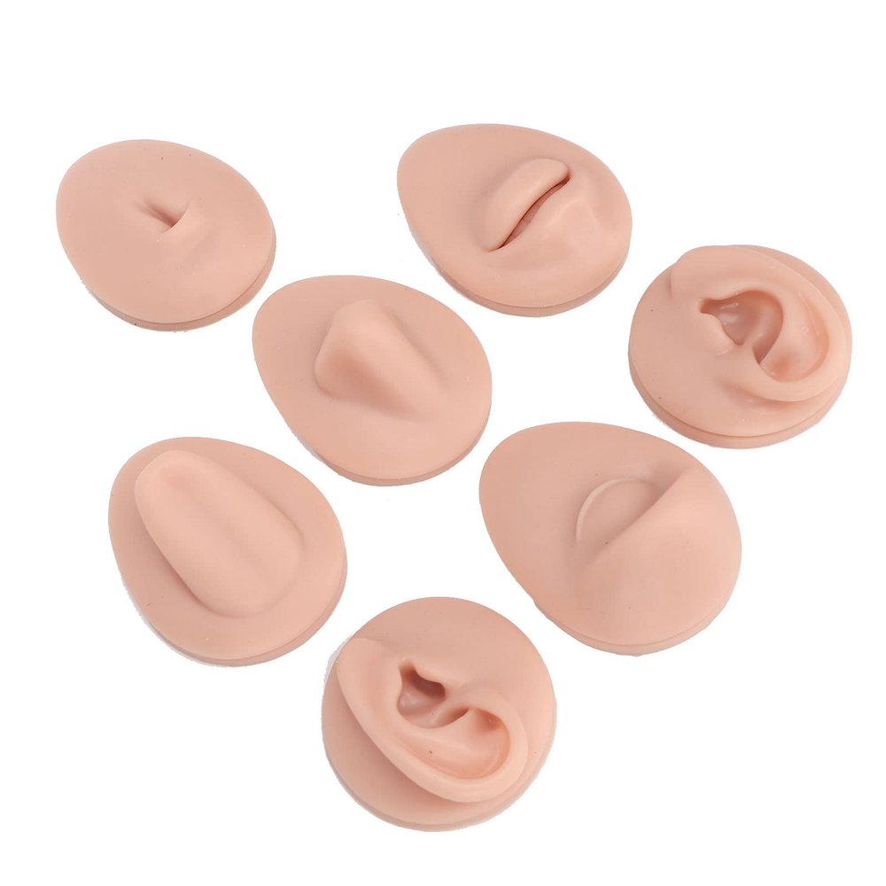 Ejoyous Body Piercing Kits, Body Piercing Practice Tool Simulation Silicone Ear Eye Nose Mouth Tongue and Belly Button Tool Piercing Kits For All Piercings for Novice Piercer (2)