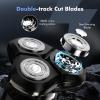 Electric Razor for Men, 2025 Magnetic Electric Shavers, IPX7 Waterproof Wet/Dry Mens Shaver, Smart LED Display & All-in-One Charging Base with Trimmers view 2