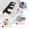 SINNNBLE Acrylic Shower Wall Razor Holder Organizer for Men's Double Edge Safety Razor & Shaving Brush (Black) view 2