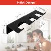 SINNNBLE Acrylic Shower Wall Razor Holder Organizer for Men's Double Edge Safety Razor & Shaving Brush (Black) view 3