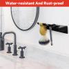 SINNNBLE Acrylic Shower Wall Razor Holder Organizer for Men's Double Edge Safety Razor & Shaving Brush (Black) view 4