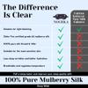 100% Mulberry Silk Sleep Mask Set - Adjustable Eye Mask with Pouch & Scrunchie for Men & Women, Large Size, Total Blackout, Hypoallergenic, Moisture-Wicking, Handcrafted in the USA (Sun and Moon) view 4