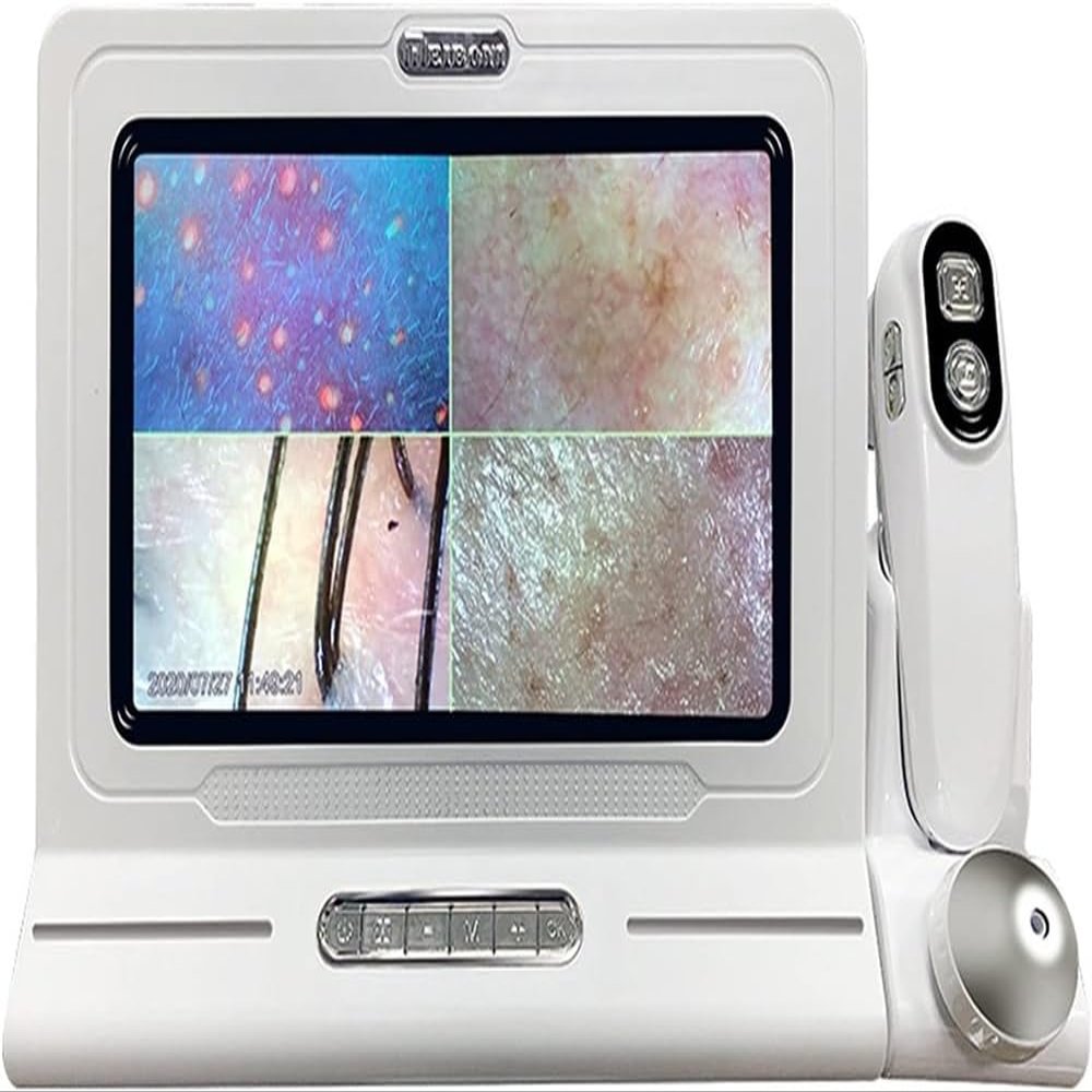 CHIPEL Hair Tester, Skin and Hair Detector, LCD Screen Digital Skin Detector, 5-200X HD Skin Hair Scalp Detector Analyzer for Hair Follicle Testing and Skin Analysis