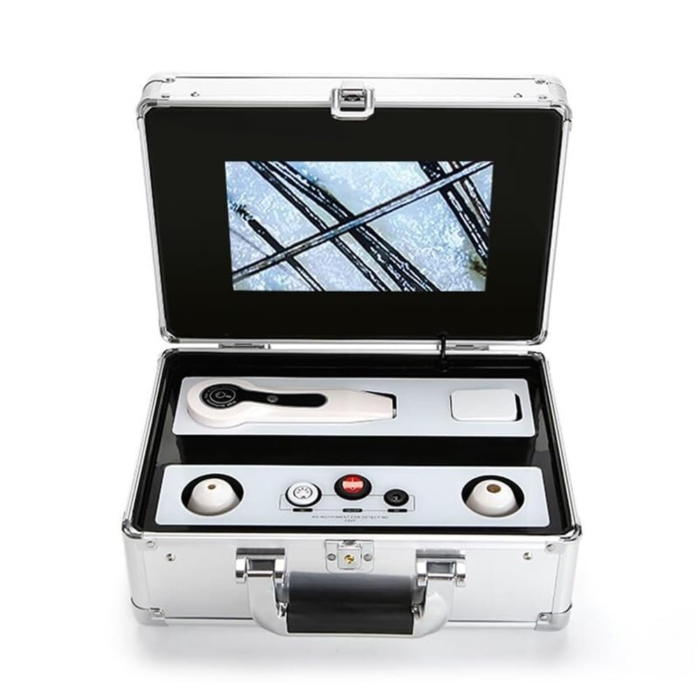 CHIPEL Skin Hair Analyzer, 50X/200X Magnification Skin Analyzer with 9 Inch Display, Support Freeze Frame Image, Hair Follicle Detector for Hair Loss/Moisture/Flexibility/Sebum Content