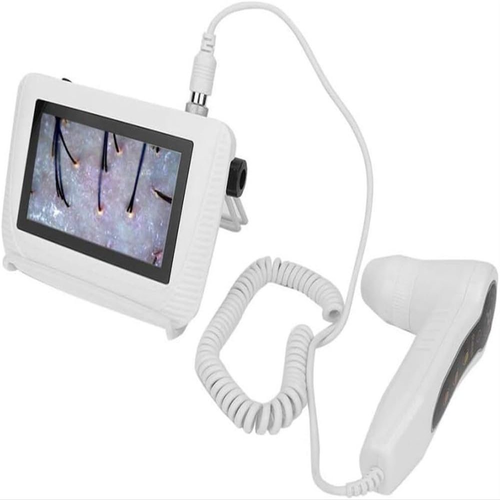 CHIPEL Skin Hair Follicle Detector Skin Analyser Hair Scalp Skin Detector for Hair Treatment/Hair Follicle Oil Moisture/Skin Pigment Detector 5 Inch Rechargeable