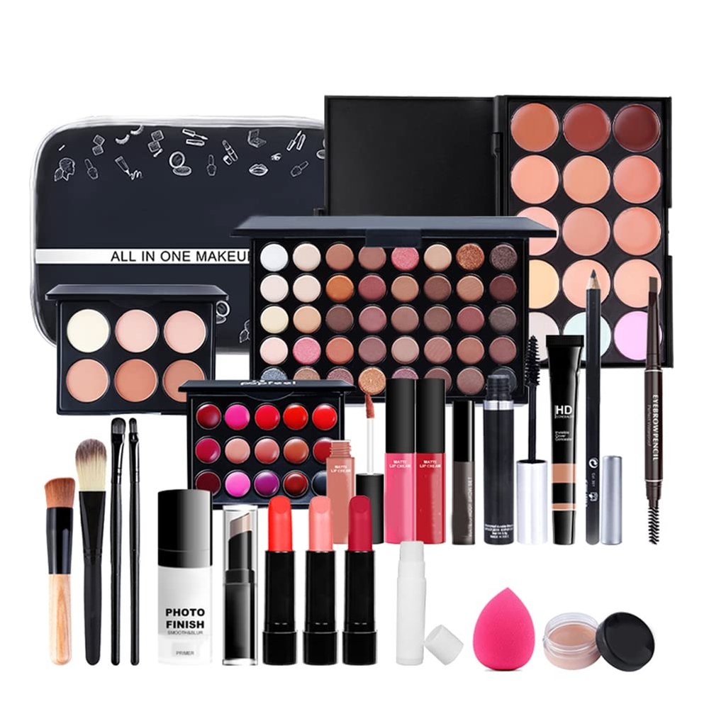 Professional Makeup Palette Set Kit Combination, All In One Makeup, Professional All in One Makeup Kit for Women Full Kit, Including Eyeshadow,Lip Gloss,Concealer, Brush (Colorful)