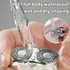 Electric Razor,2025 New Mini Dual-Head Electric Shaver,Shaver,Mini Shaver, Rechargeable Waterproof Compact Electric Shaver for Home, Car, Travel (Blue) view 3