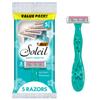 BIC Soleil 3 Simply Women's Disposable 3 Blade Razors, Moisture Strip and Floral Handles, 5-Pack view 1