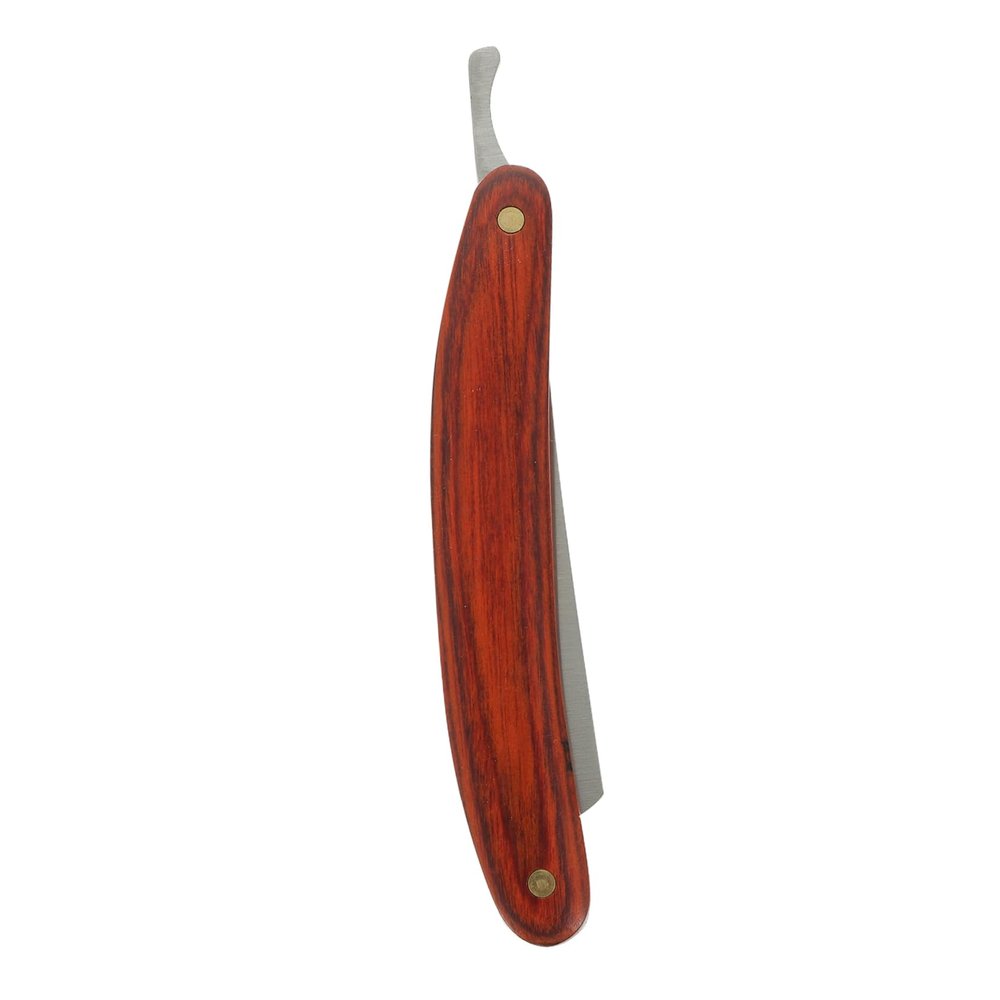 LALADEFIEE 2pcs Manual Beard Shaving Barber Grooming Clippers Hair Razor Men Stubble Trimmer Wood Handle Barber Tool for Dad Husband Friends