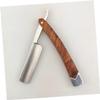 LALADEFIEE 2pcs Manual Beard Shaving Barber Grooming Clippers Hair Razor Men Stubble Trimmer Wood Handle Barber Tool for Dad Husband Friends view 2
