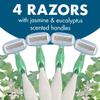BIC Soleil 5 Escape Scented Women's Disposable Razors, 5 Blades, Comfortable Shave, Jasmine & Eucalyptus Scented Handle Shaving Razors for Women, 4 Count view 3