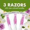 BIC Soleil Escape Women's Disposable Razors, 3 Blades for a Comfortable Shave, Pack of Rose and Magnolia Scented Handle Shaving Razors for Women, 3 Count view 4