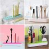 2 PCS Cosmetic Storage Box Silicone Make up Brush Holder Multipurpose Brush Drying Rack Desktop Organizers Washable Detachable Brushes Storage Stand for Pen Practical Cosmetic Tools Container,2 PCS view 4