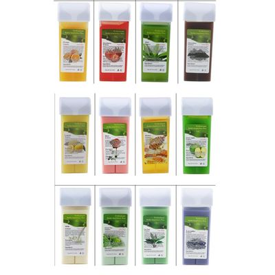 100g Hair Removal Cream Sealing Wax 12 Flavors Depilatory Wax Cartridge Quick Effect Hair Removal Beeswax for Hand, Foot, Face (Assorted Color #39)