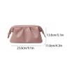BMXCY Convenient Portable Travel Toiletry Bag Leather Storage Cosmetic Bag Fashion Shower Wash Bag Large Capacity Practical view 2
