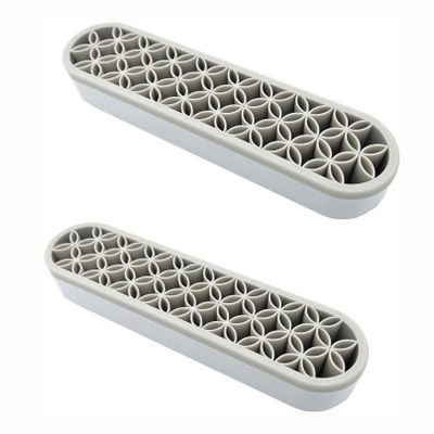 2 PCS Cosmetic Storage Box Silicone Make up Brush Holder Multipurpose Brush Drying Rack Desktop Organizers Washable Detachable Brushes Storage Stand for Pen Practical Cosmetic Tools Container,2 PCS