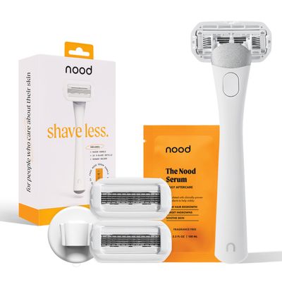Nood Razor Starter Kit | 5-Blade Premium Stainless Steel, 2 Refills