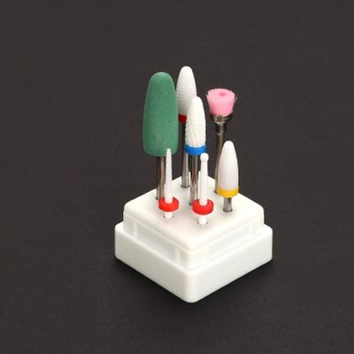 HIONJIN Nail Tools Bit Holder Container Acrylic Storage Box for Milling Cutters Nail Drill Bits Stand Rack Manicure Set Display(E)