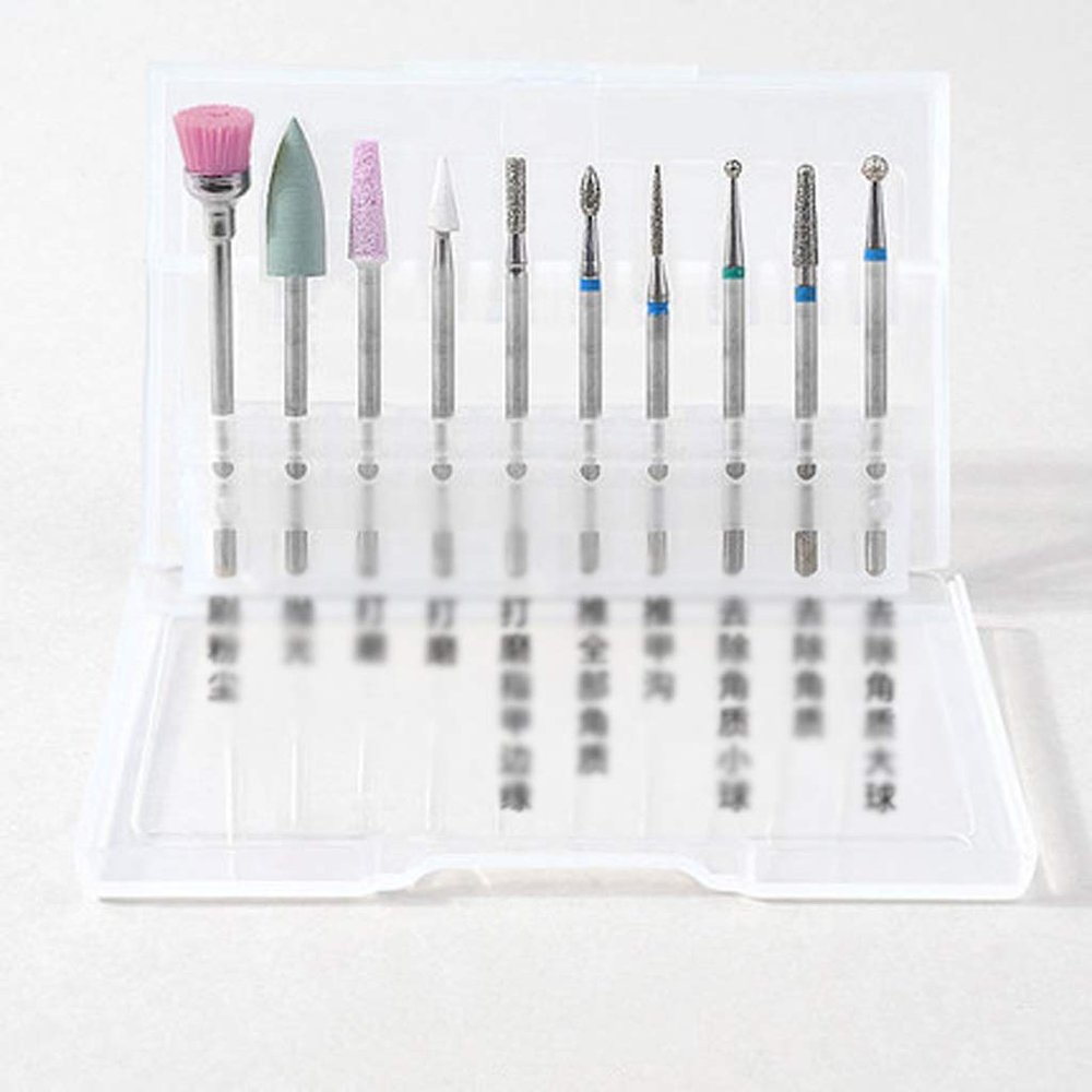 HIONJIN Nail Grinding Nail Drill Bits Dead Skin Remover Electric Nail File Buffer Machine Grinding Polishing Nail Art Tool(Style 1)