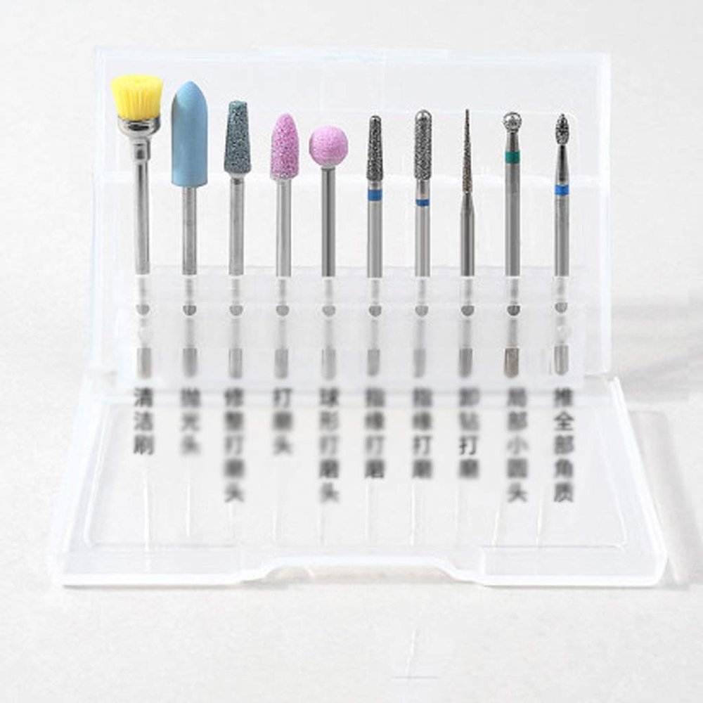HIONJIN Nail Grinding Nail Drill Bits Dead Skin Remover Electric Nail File Buffer Machine Grinding Polishing Nail Art Tool(Style 2)