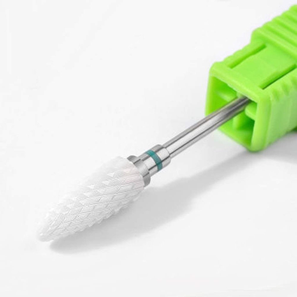 HIONJIN Cutter for Manicure Ceramic Nail Drill Bits Manicure Machine Accessories Rotary Electric Nail Files Manicure Nail Art Tool(One Size)