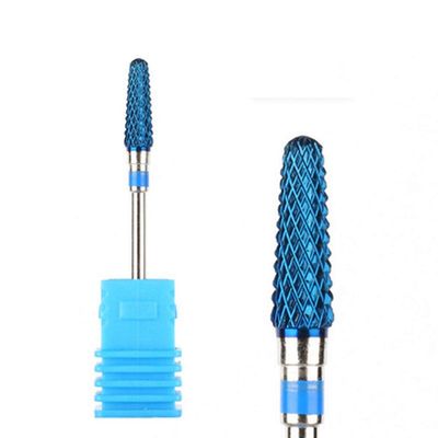 HIONJIN Milling Cutter Manicure Tungsten Round Flame Nail Drill Bit Carbide Ceramic Drill Bits Electric Machine Nail Accessories(5)