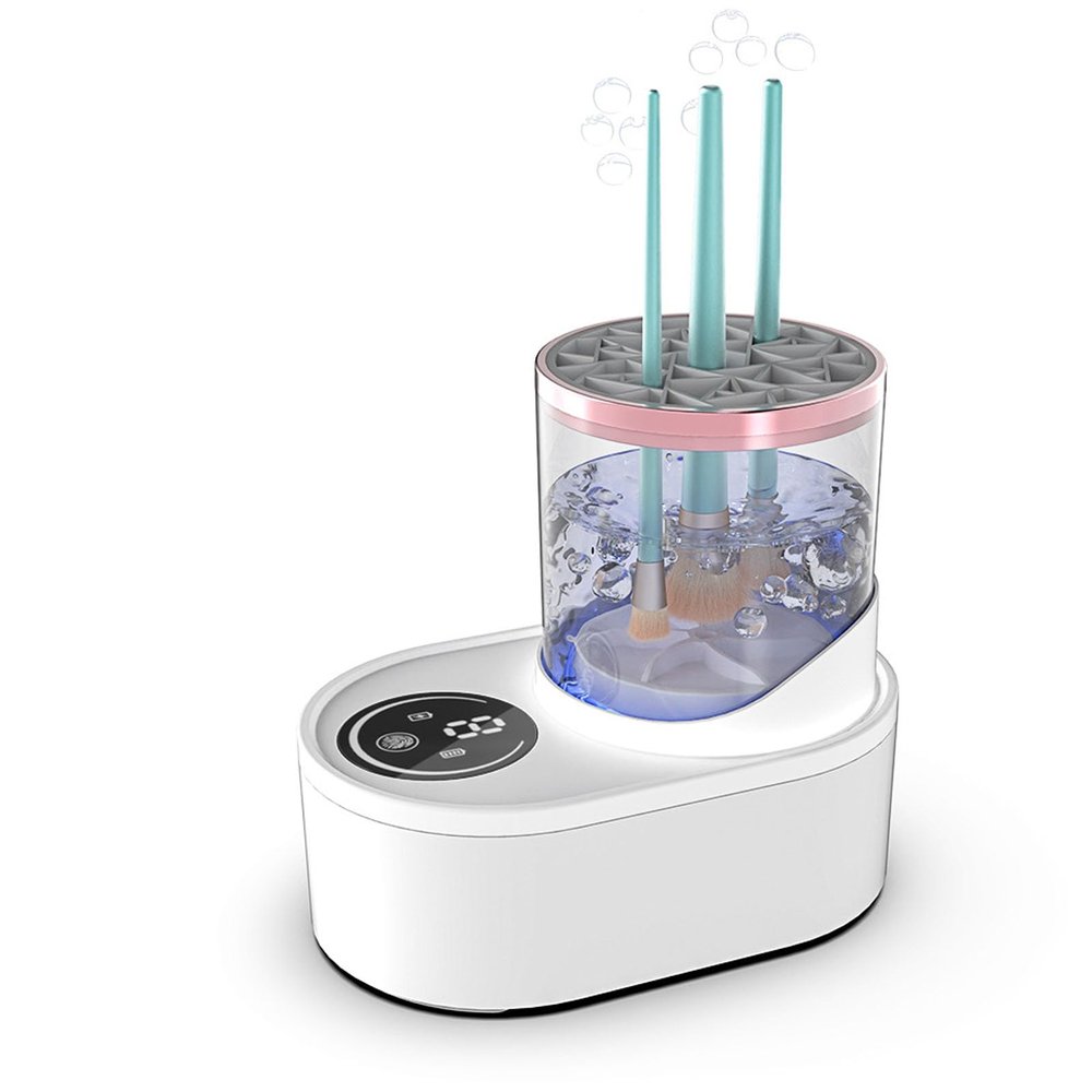 Electric Makeup Brush Cleaner Machine, Automatic Makeup Brush Cleaning Machine,for All Size Beauty Makeup Brush Set, Liquid Foundation, Contour, Eyeshadow, Blush Brush, for