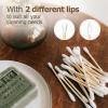 500 Count Cotton Swabs,Round & Pointed Tip Cotton Swabs,Double Precision Tips for Personal Care and Makeup Wooden Cotton Sticks with Storage Box view 2